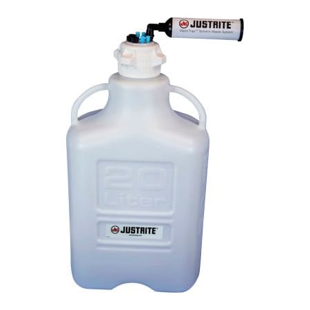 Justrite Justrite VaporTrap Carboy W/ Filter Kit, HDPE, 20-Liter, 7 Ports 12813